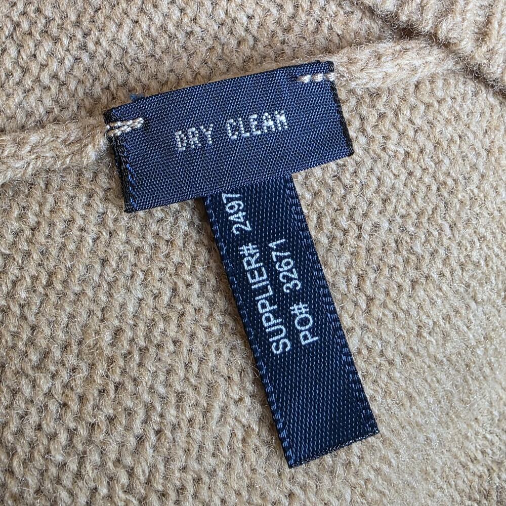 Polo Ralph Lauren Mens XL Lambswool Sweater Camel Tan V Neck Pony Preppy - Picture 6 of 6